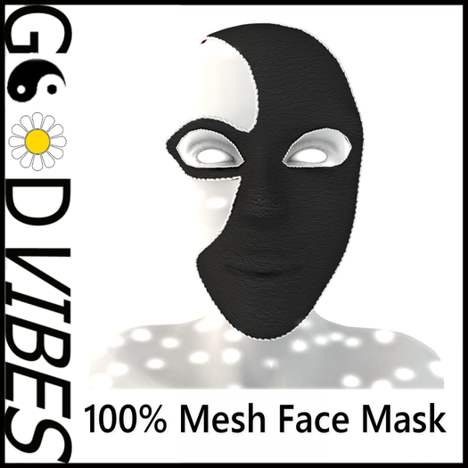 Second Life Marketplace Half Face Mask Black